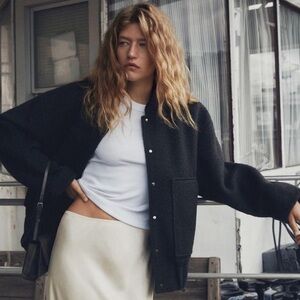 Oversized Mango Bomber Jacket